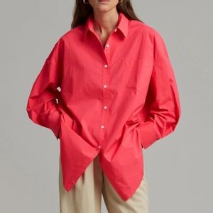 Melody Organic Cotton Oversized Fuchsia Shirt XS/S